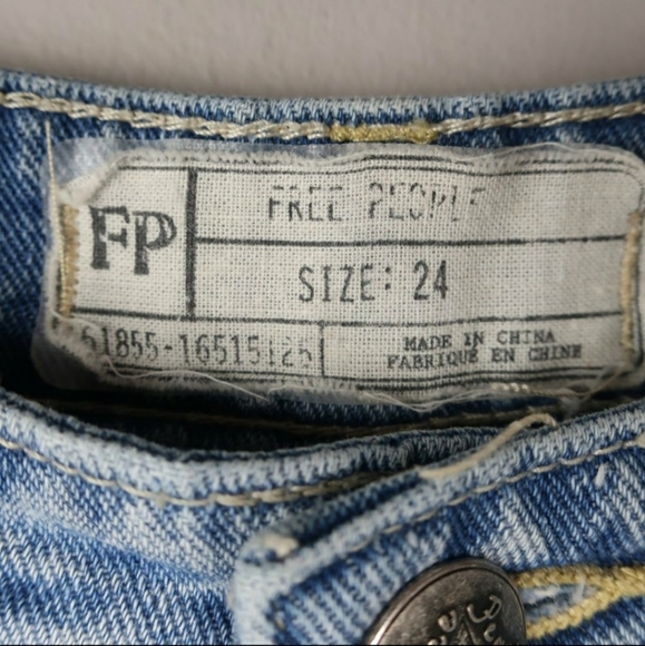 Free People Sz 24 Lowtide Eyelet  Denim Shorts - Picture 8 of 12